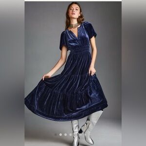 NWT Anthropologie Velvet Somerset Maxi Dress